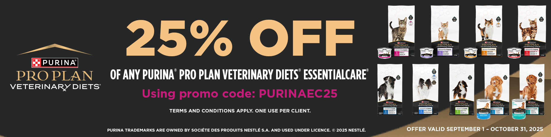 Picture for category Purina - Save 25% Off Purina Veterinary Diets Essential Care